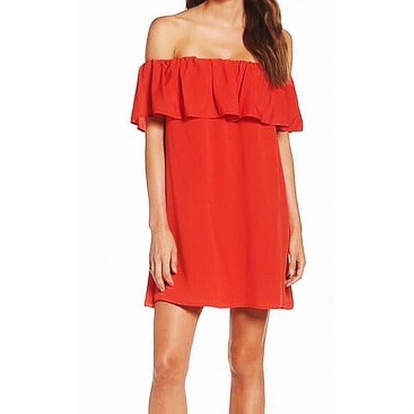 French Connection Dresses & Skirts - NWT! French Connection Red Off the Shoulder Dress
